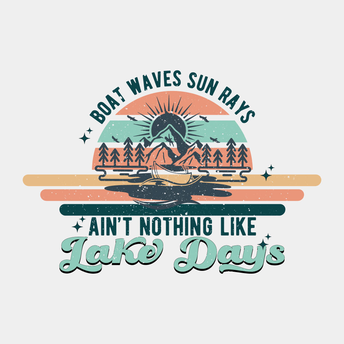 boat waves sun rays aint nothing like lake days 881