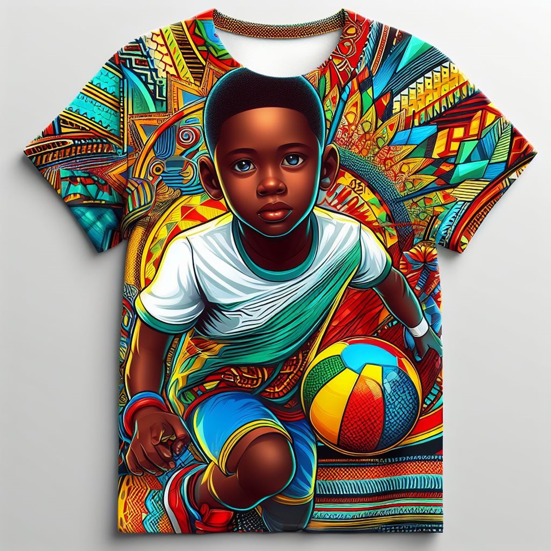 Colourfull Boy Vintage T shirt New Template preview image.