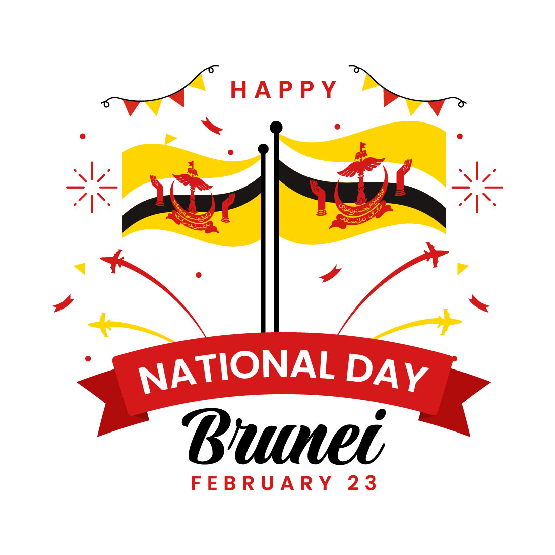 13 Brunei Darussalam National Day Illustration preview image.