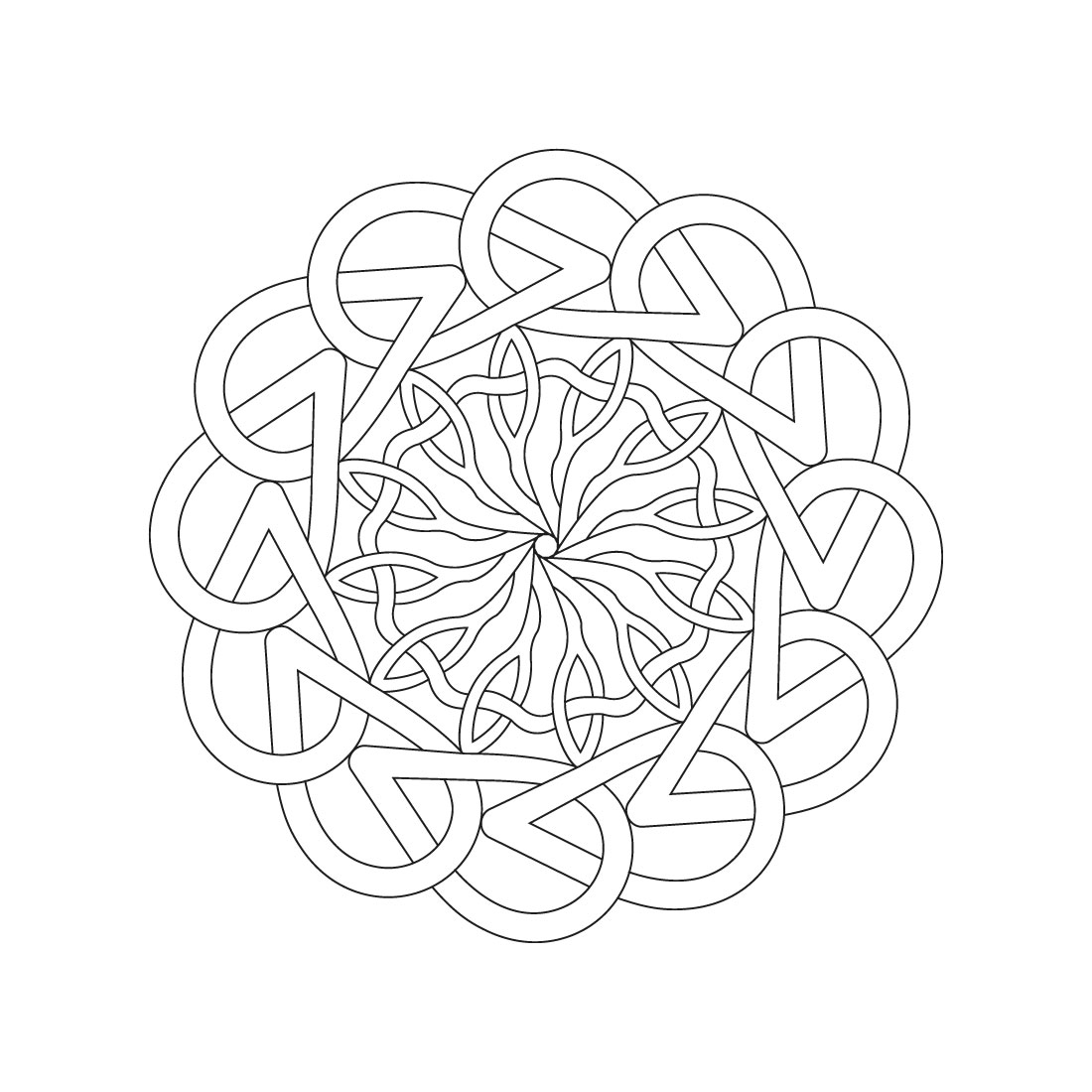 bundle of 10 celtic knot mandala coloring book pages 03 743
