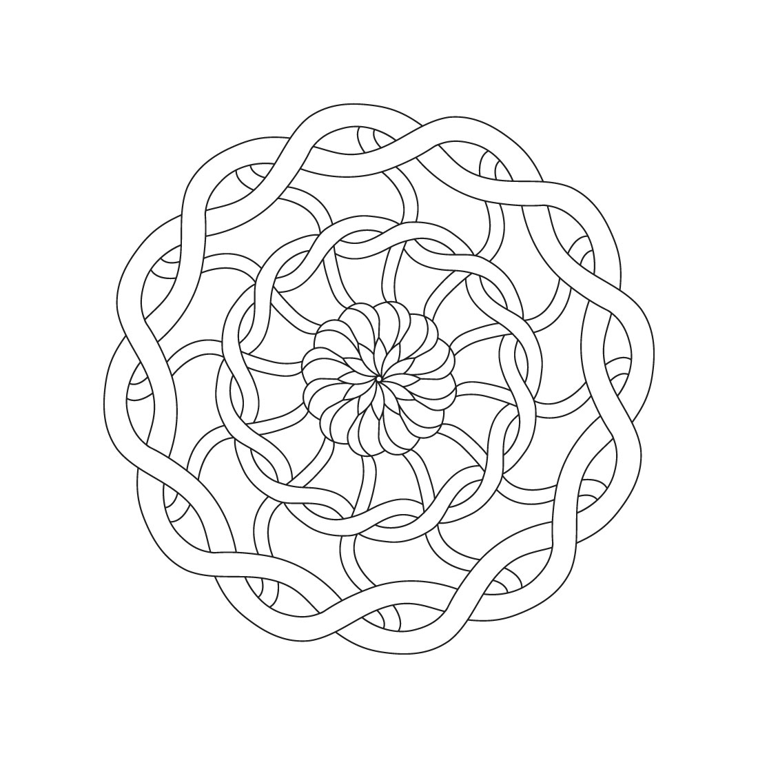 Bundle of 10 Celtic Mesmerizing Mandala for KDP Colouring Book interior Pages preview image.