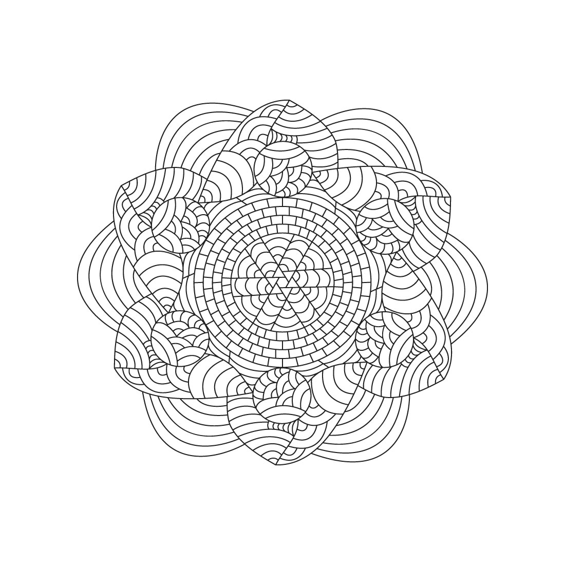 Bundle of 10 Celtic Peaceful Mandala for KDP Colouring Book interior Pages preview image.