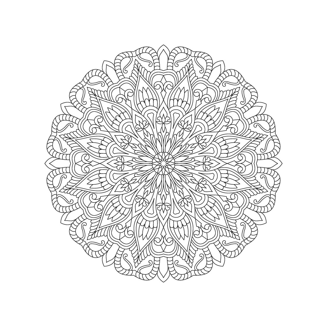bundle of 10 cosmic delight mandala coloring book pages 04 882