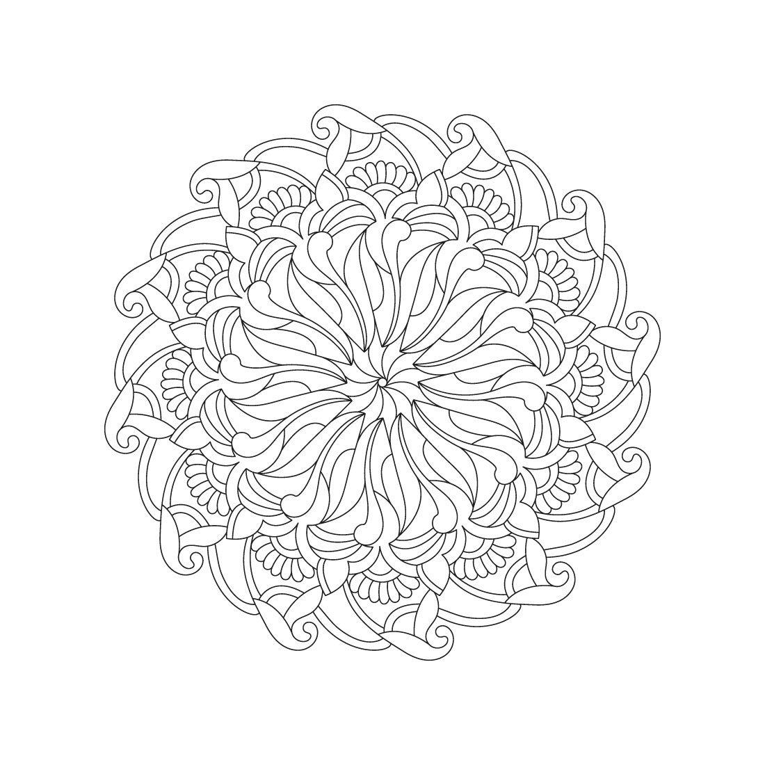 Bundle of 10 Enchanted Grace Mandala for KDP Coloring Book interior Pages preview image.