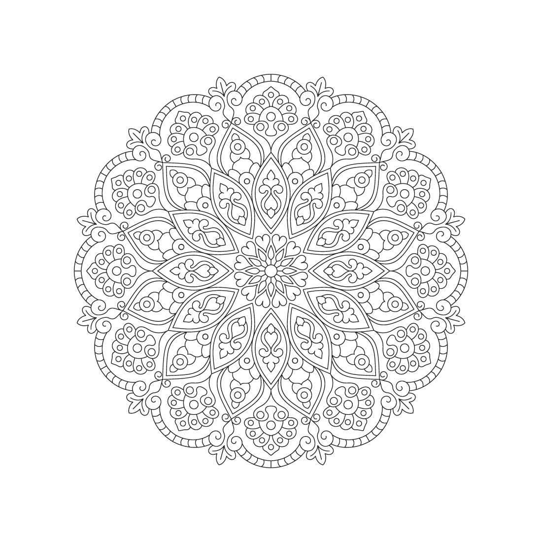 bundle of 10 enchanted mandala coloring book pages 03 863