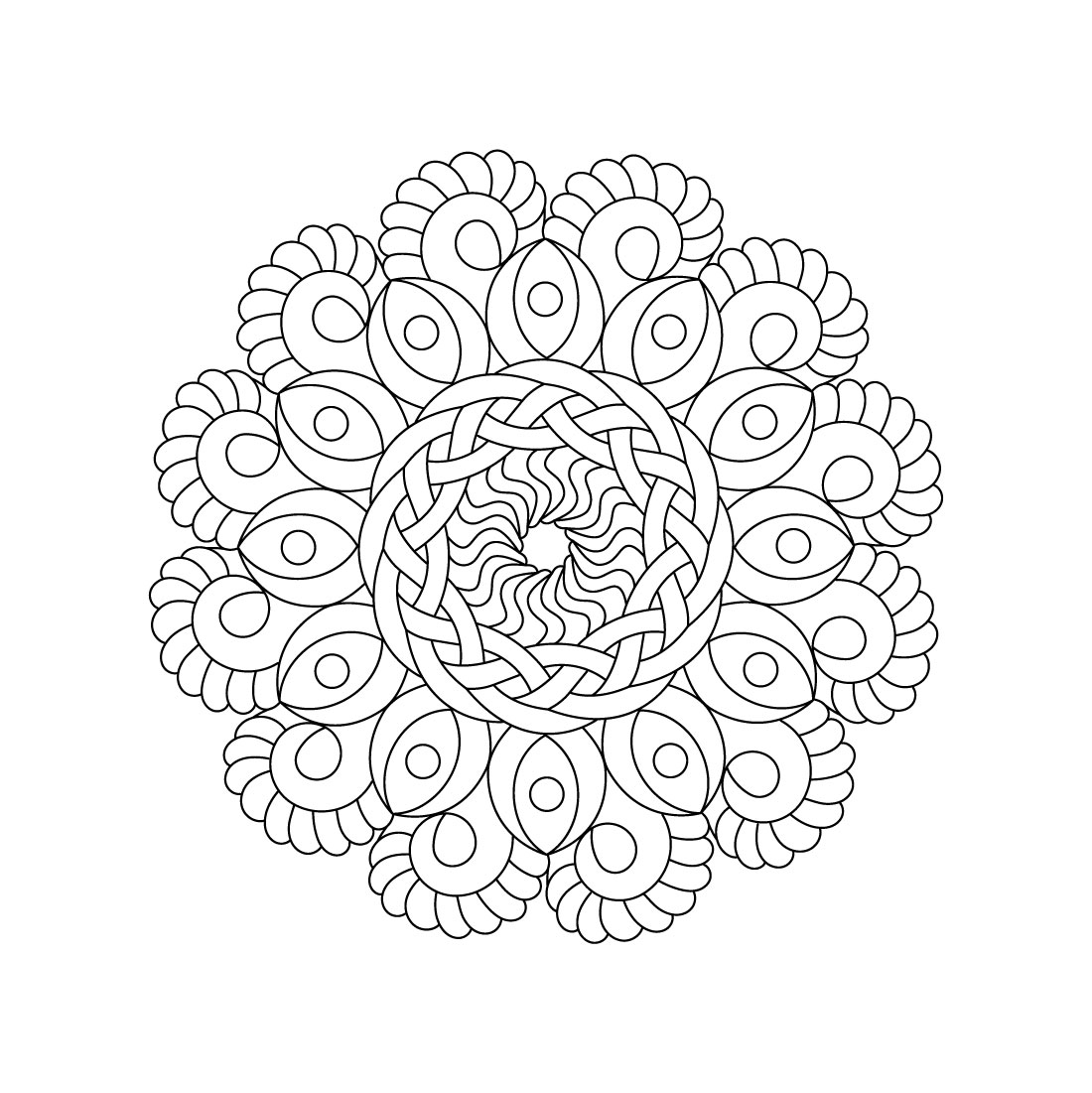 bundle of 10 enchanted mandala coloring book pages 09 155