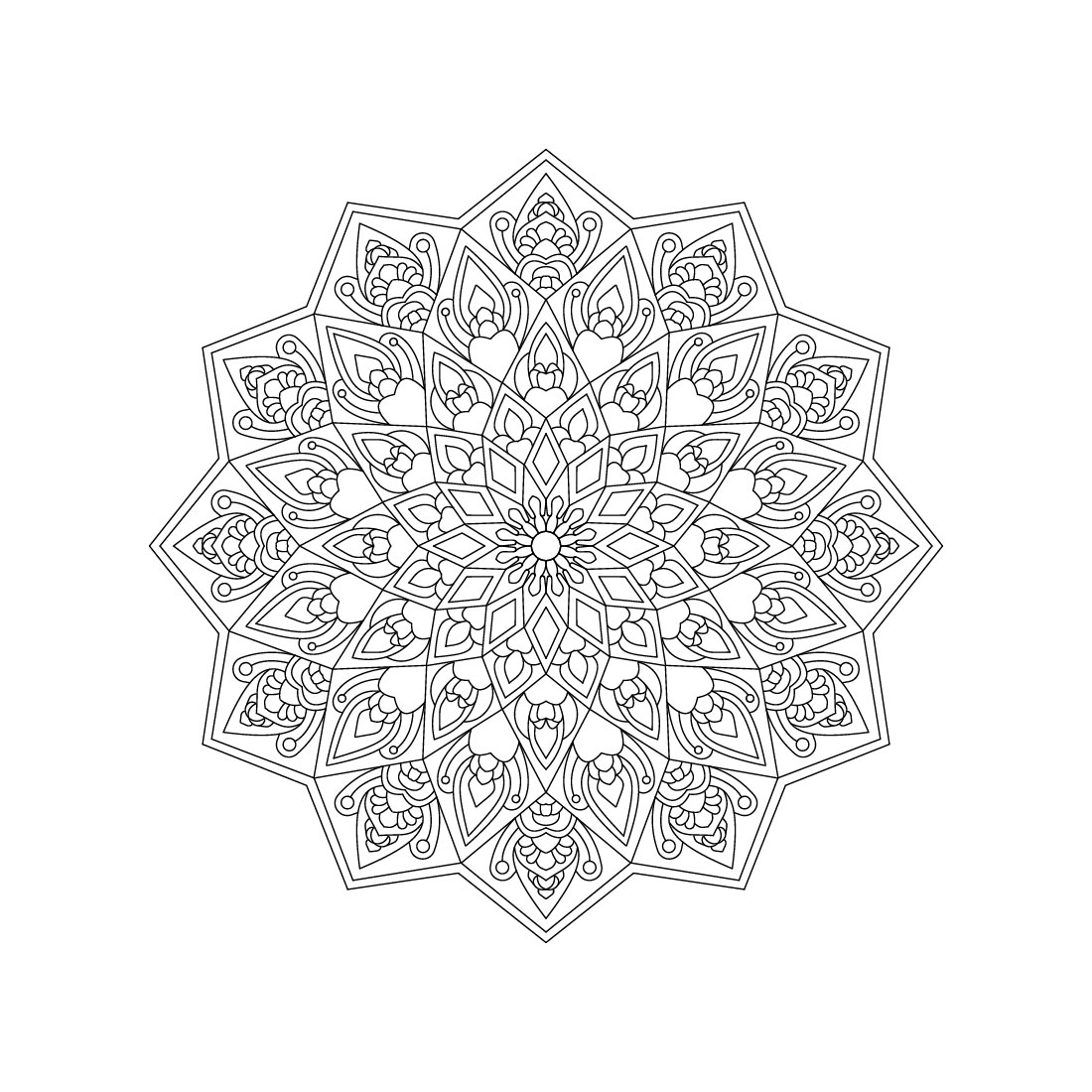 bundle of 10 fantasy mandala coloring book pages 03 376