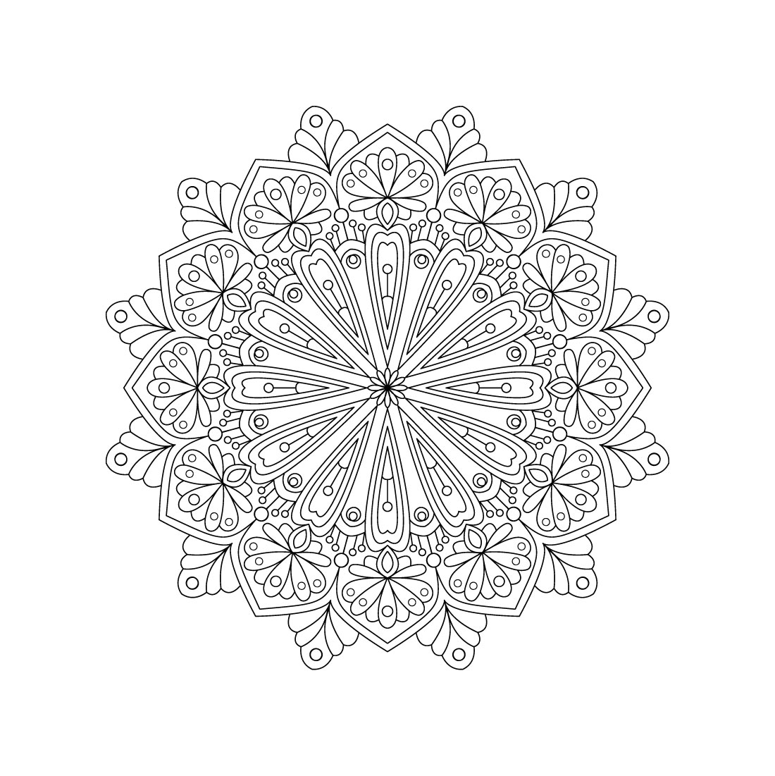 bundle of 10 fantasy mandala coloring book pages 07 839