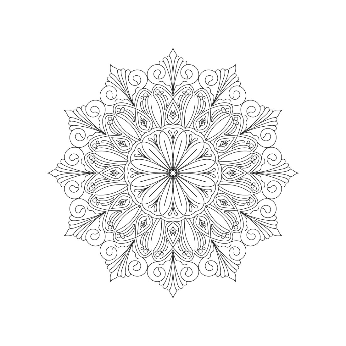 bundle of 10 fantasy mandala coloring book pages 08 333