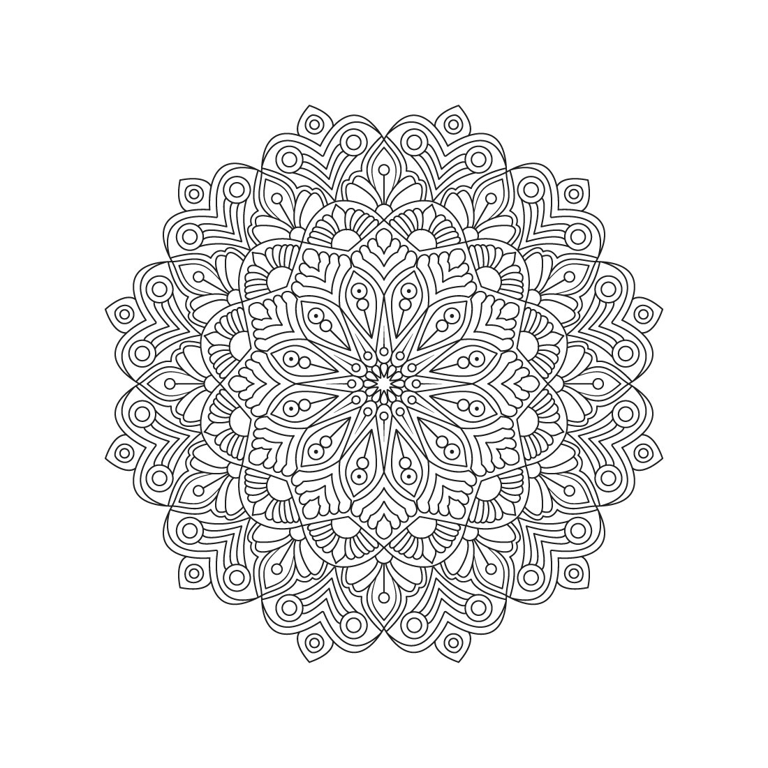 bundle of 10 fantasy mandala coloring book pages 11 483