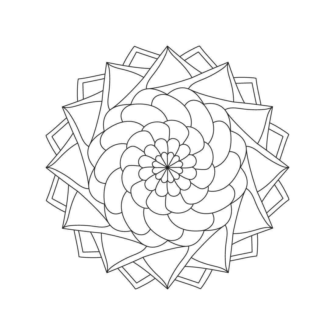 Bundle of 10 Ornate Opulence Mandala for KDP Coloring Book interior Pages preview image.