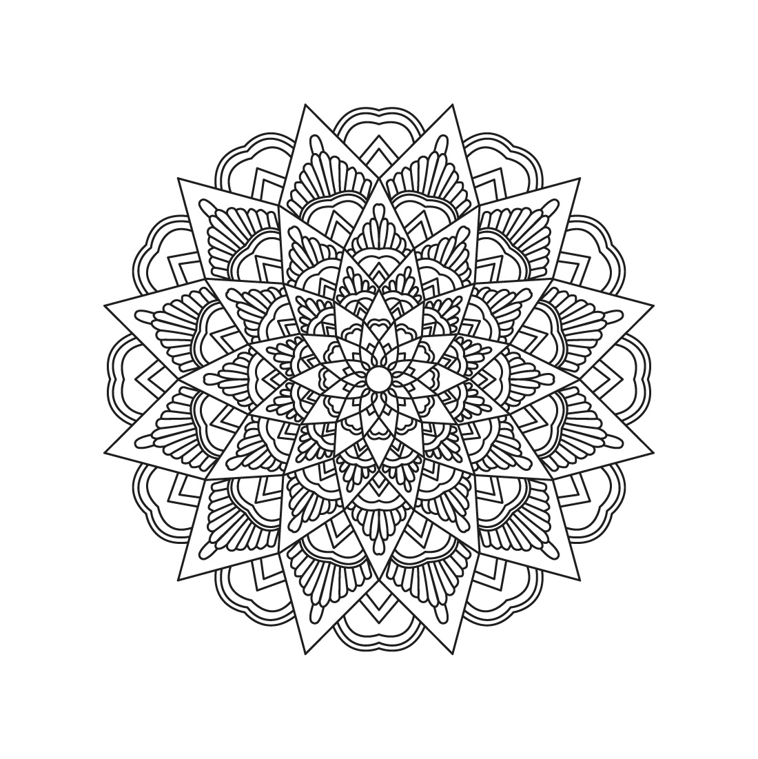 bundle of 10 peaceful mandala coloring book pages 10 448