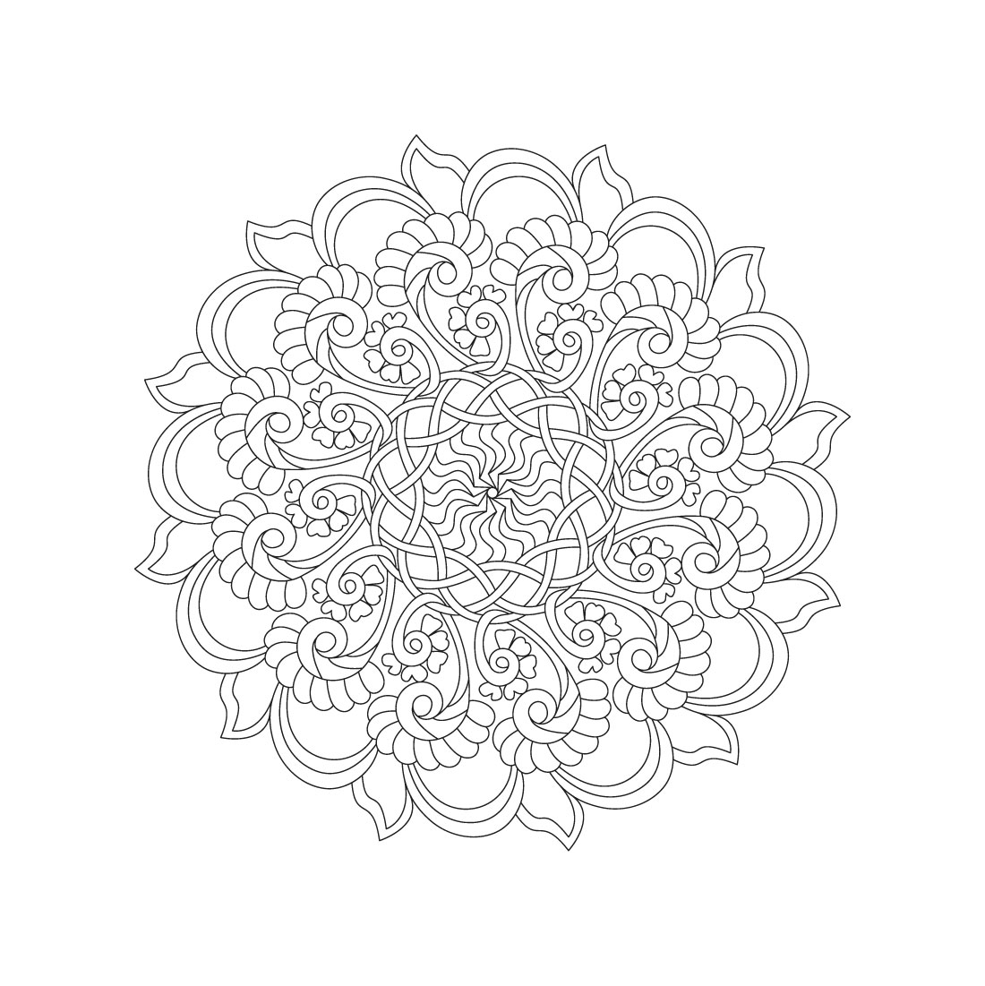 bundle of 10 radiant spirals mandala coloring book pages 11 409
