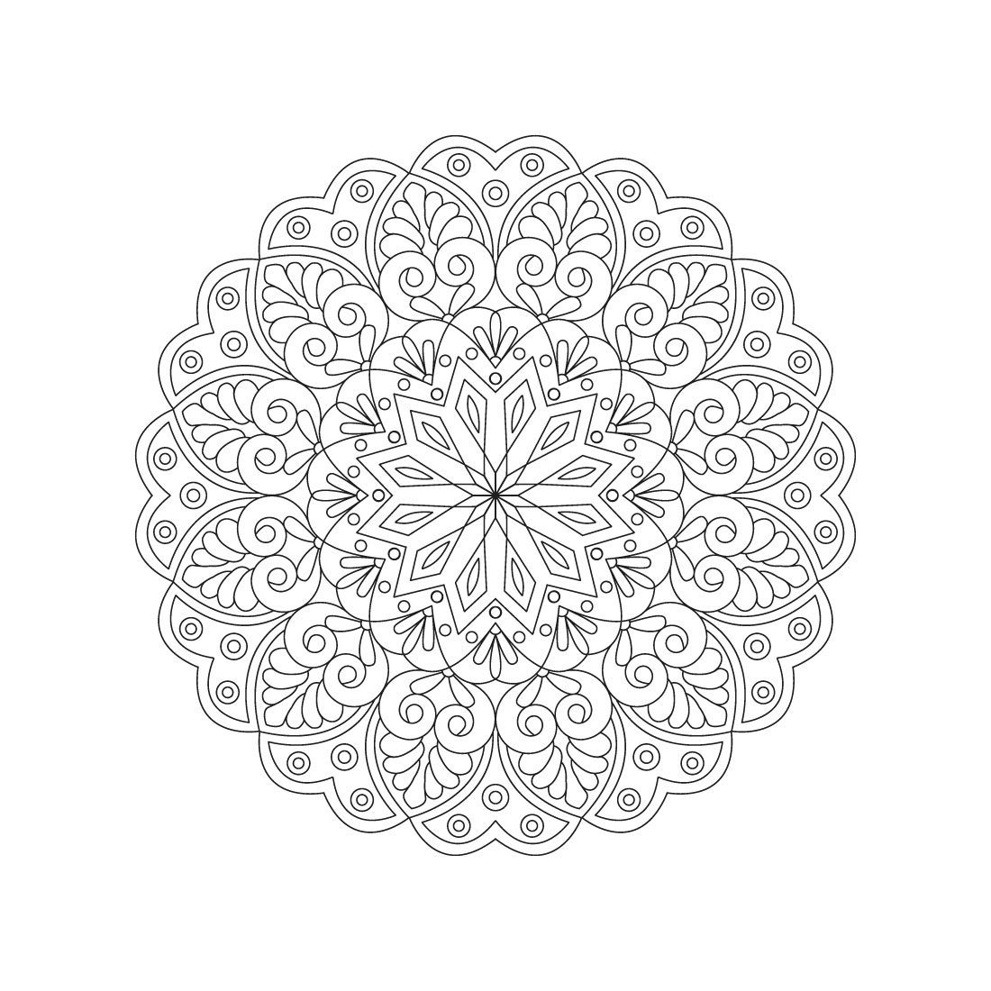 bundle of 10 starry mandala coloring book pages 03 753