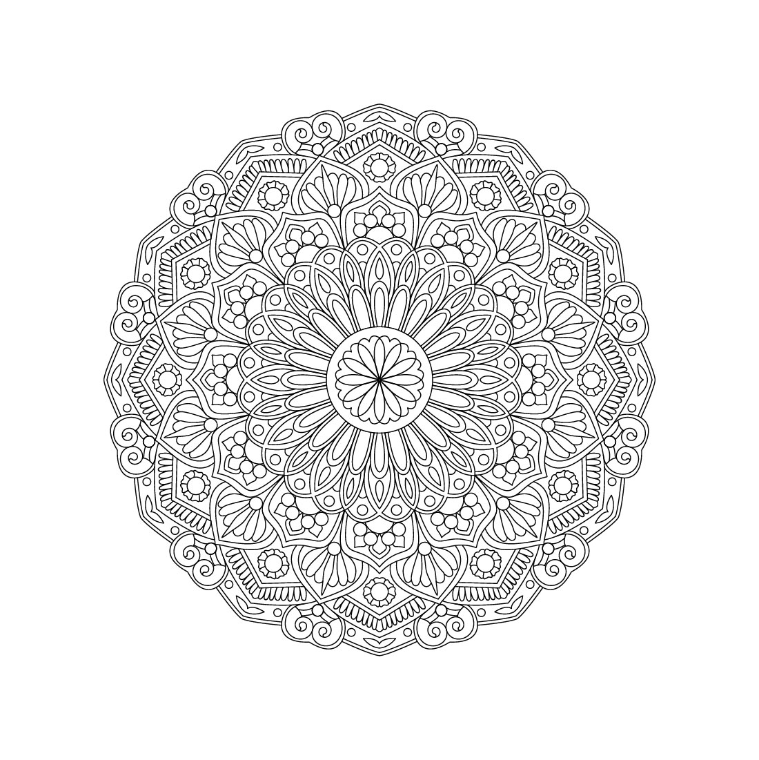 bundle of 10 starry mandala coloring book pages 06 502