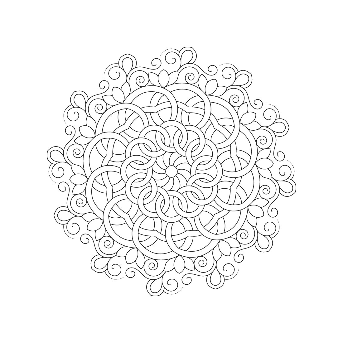 Bundle of 10 Sunlit Mandala for KDP Colouring Book interior Pages preview image.
