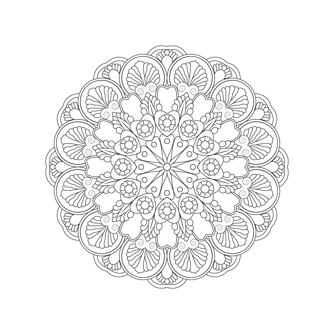 bundle of 10 tranquility mandala coloring book pages 03 591