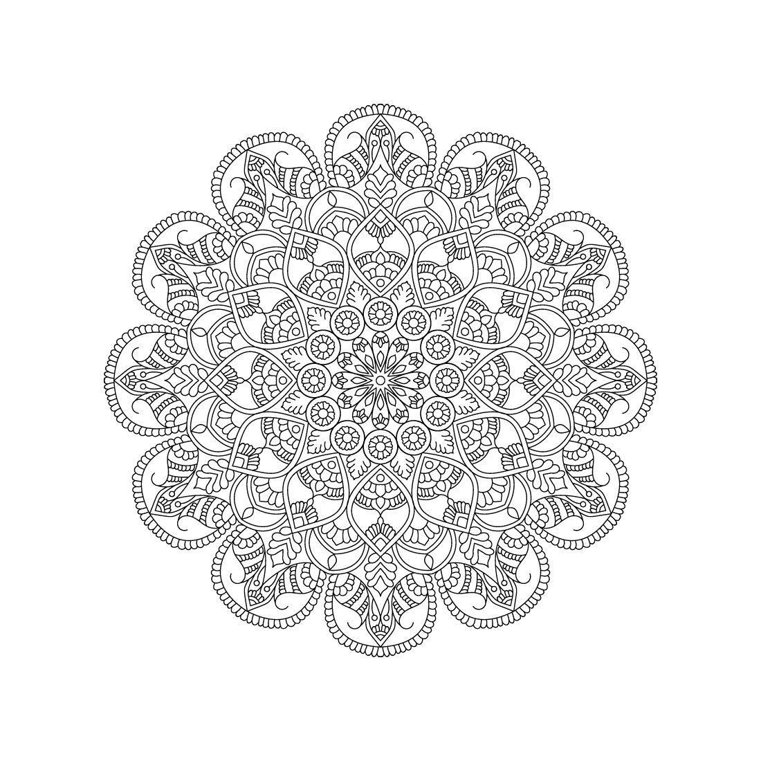 bundle of 10 tranquility mandala coloring book pages 04 612