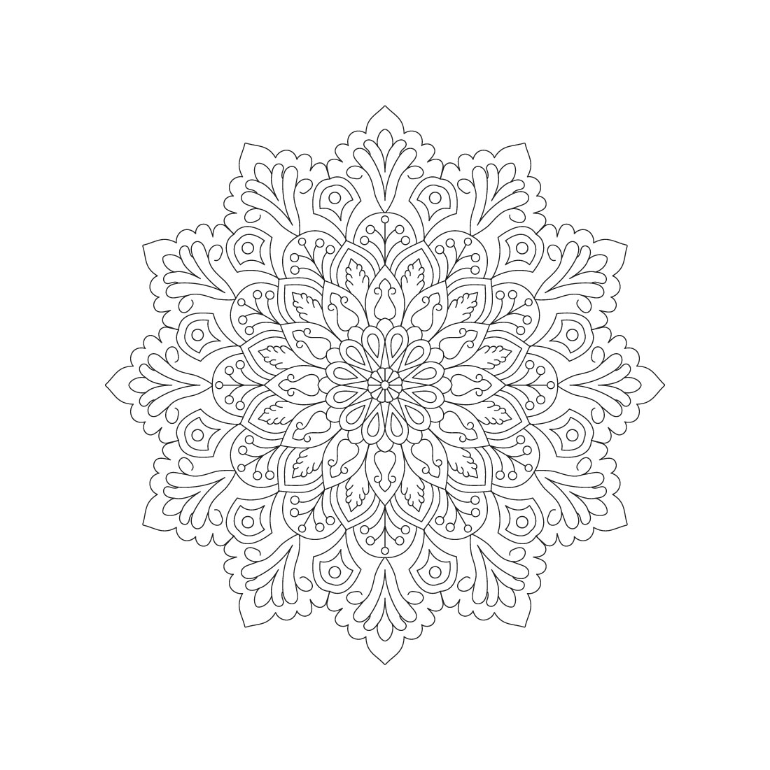 bundle of 10 tranquility mandala coloring book pages 08 572