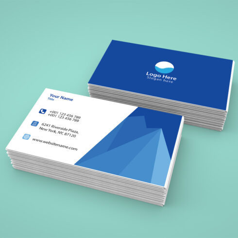 Blue Creative Business Card cover image.