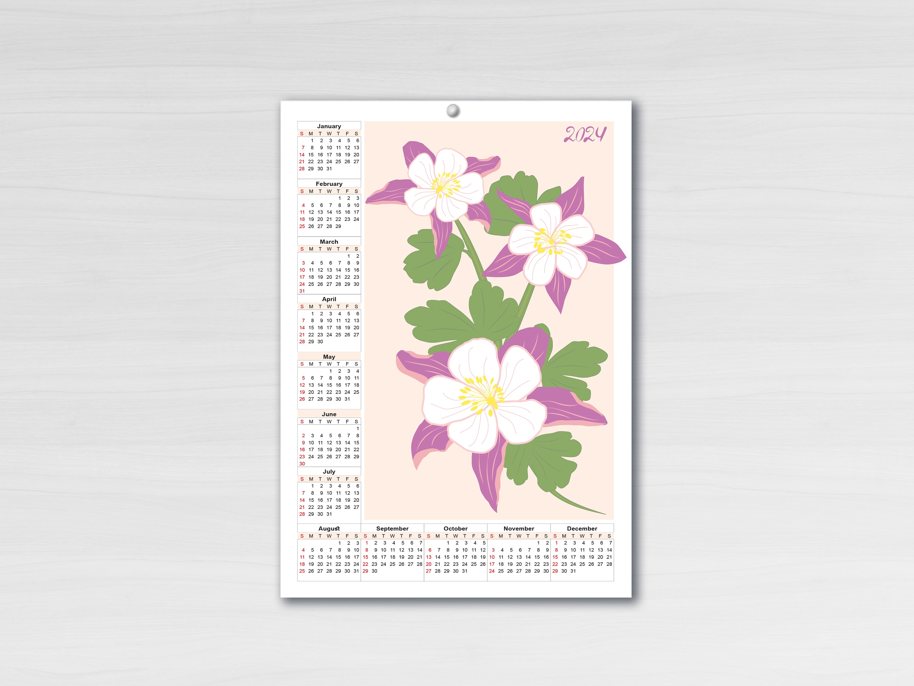 calendars autumn leaves and flowers 2024 a3 masterbundles sample 3 min 112