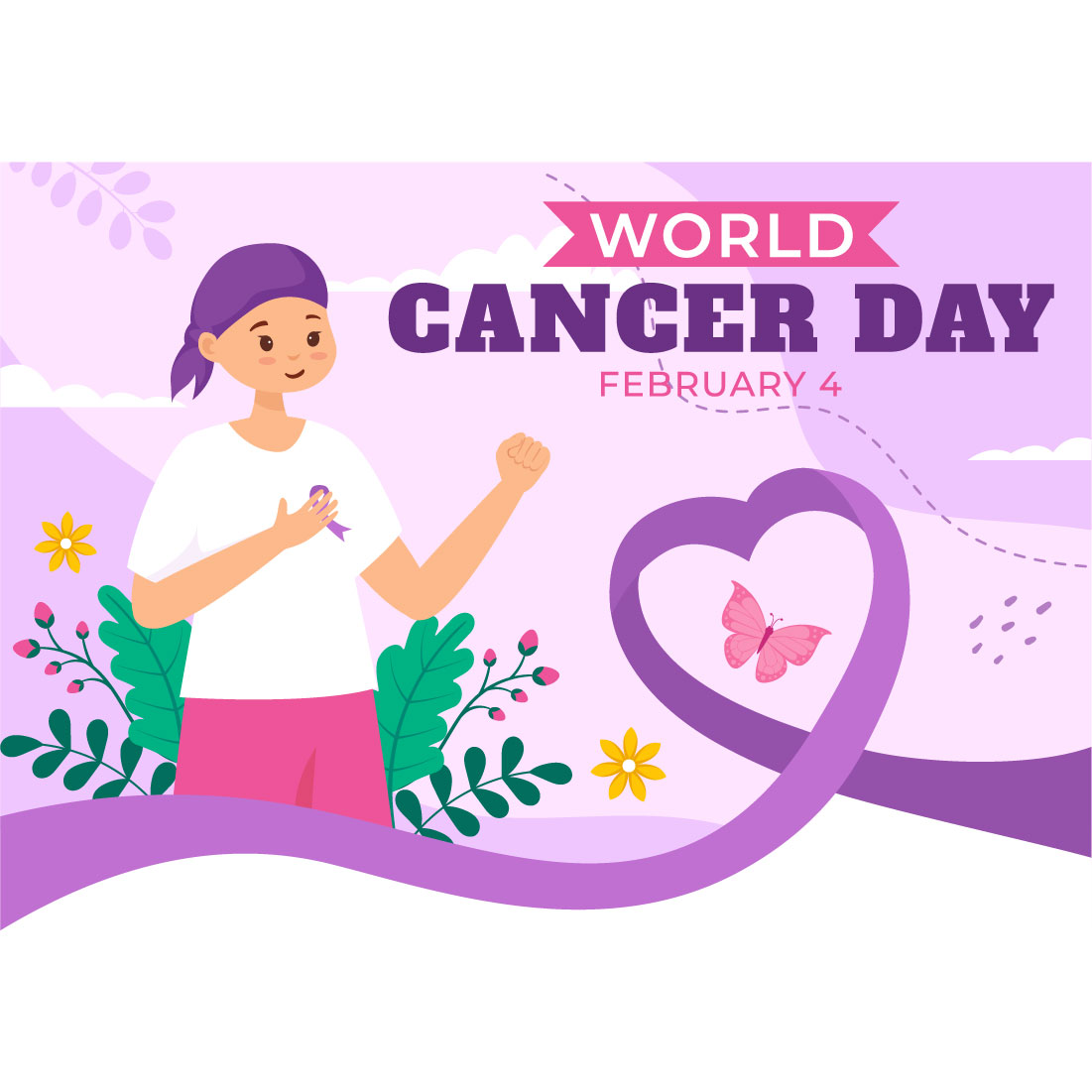 13 World Cancer Day Illustration preview image.