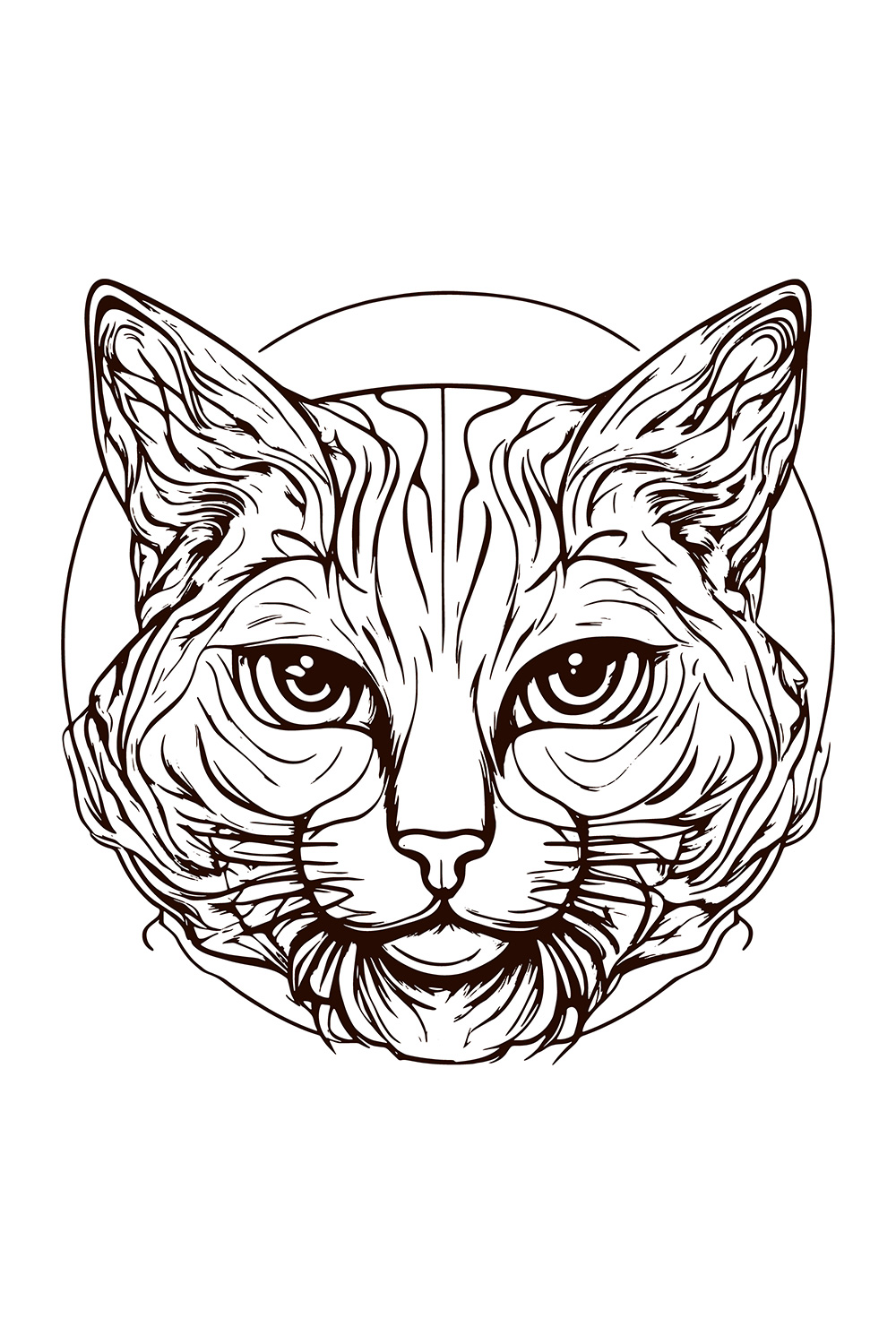 Cat Logo Illustration pinterest preview image.