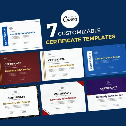 5 Certificate Templates Design Bundle cover image.