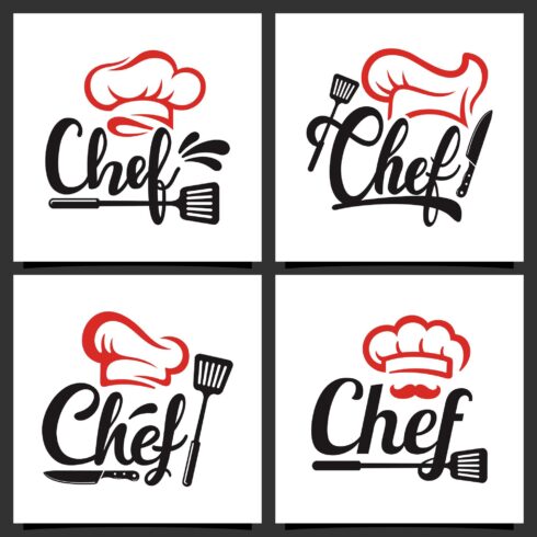 Chef restaurant logo design collection - $8 cover image.