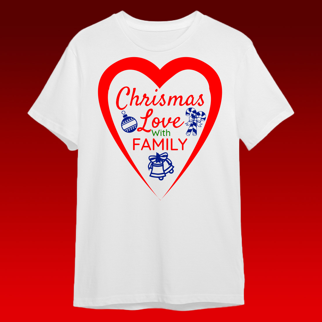 christmas love with family front t shirt front 961