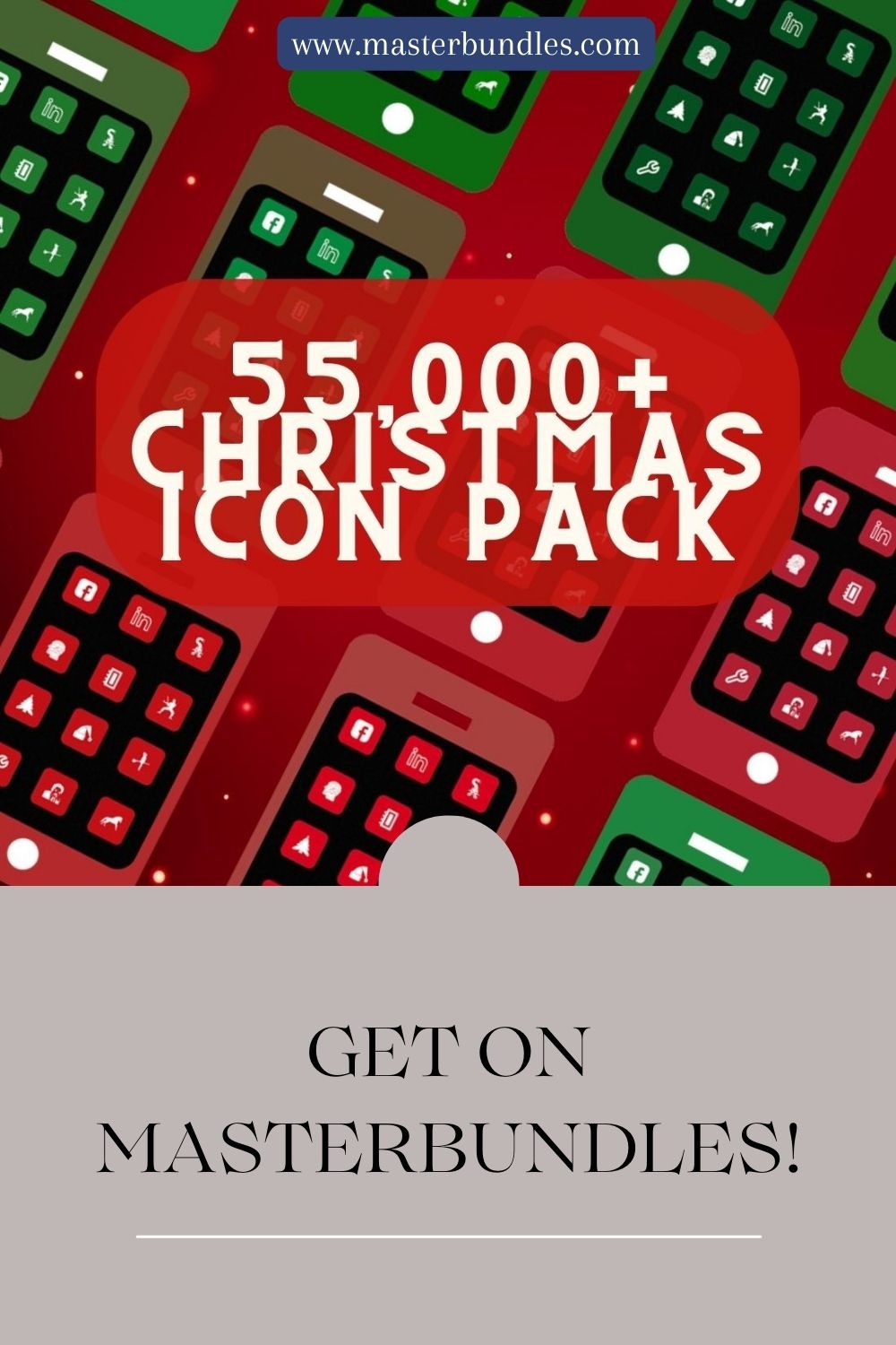 CHRISTMAS ICONS PACK pinterest preview image.