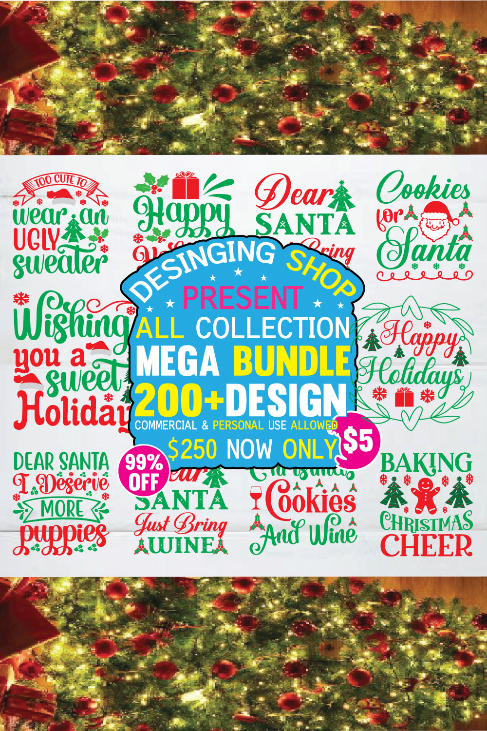 200 MEGA Christmas SVG design Bundle, Christmas SVG DESIGN, Christmas SVG QUOTES BUNDLE pinterest preview image.