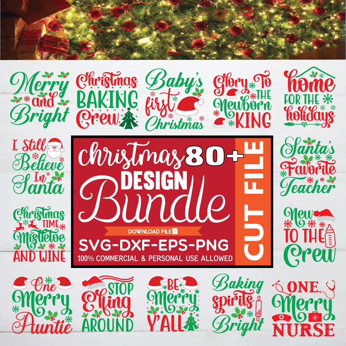 80 Christmas SVG DESIGN BUNDLE, Christmas SVG B UNDLE, Christmas SVG QUTORES, Christmas T-SHIRT BUNDLE preview image.