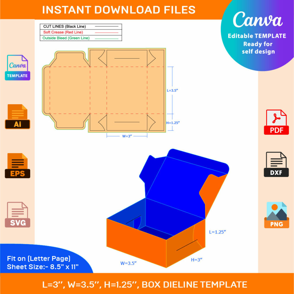 Classic Box, Storage Box, Shipping Box, Dieline Template - MasterBundles