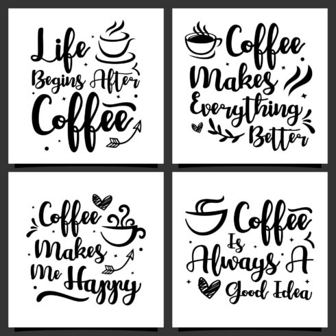 Coffee lettering design collection - $4 cover image.
