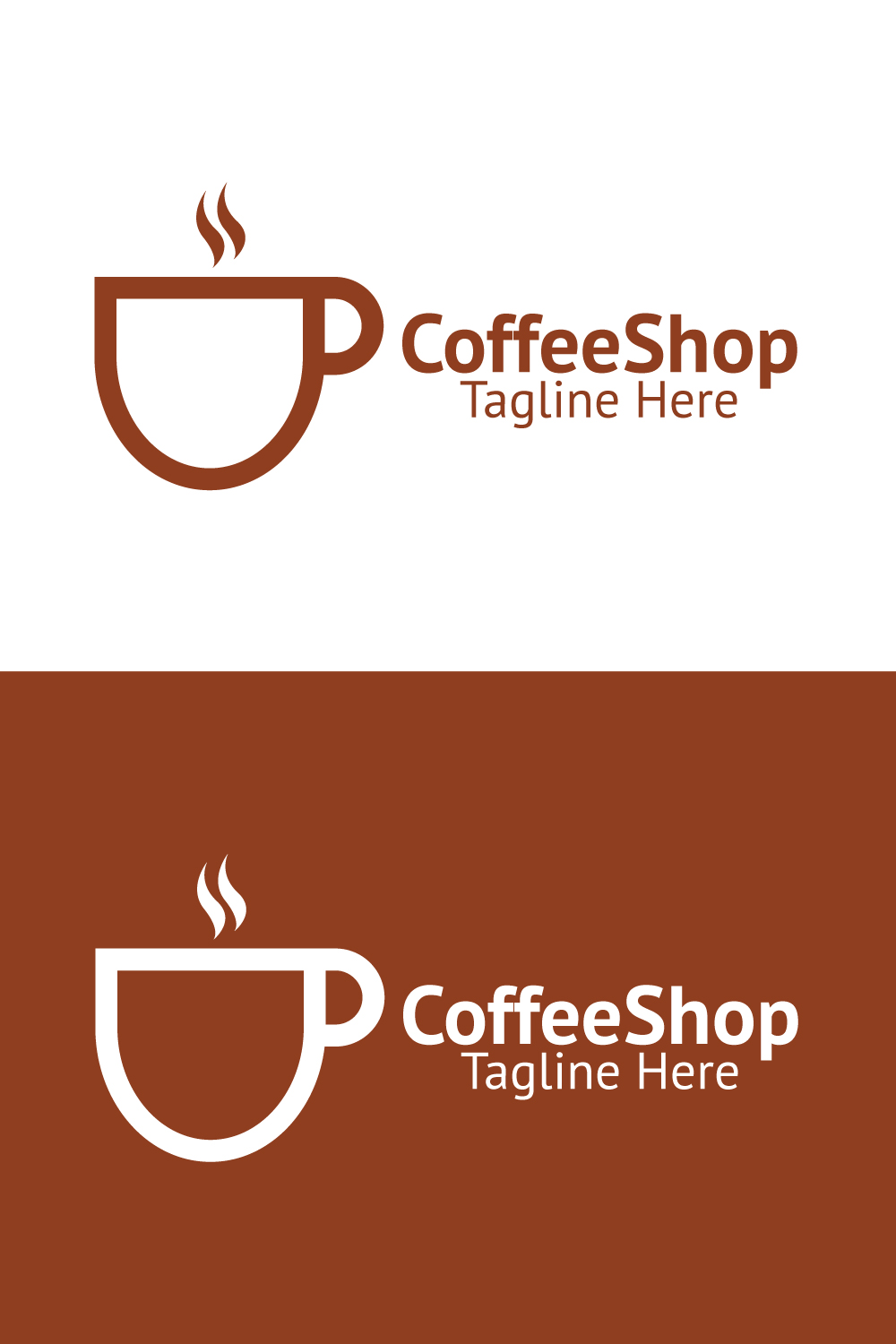 Professional Coffee logo & Coffee Shop logo design pinterest preview image.