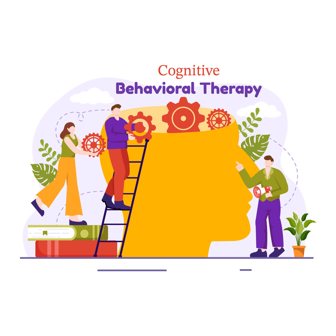 12 Cognitive Behavioural Therapy Illustration cover image.