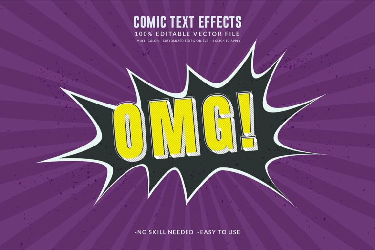 Coming Book Effect Rip Comic Book Editable Text Effect - MasterBundles