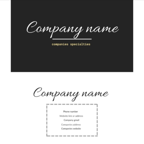 A business card cover image.