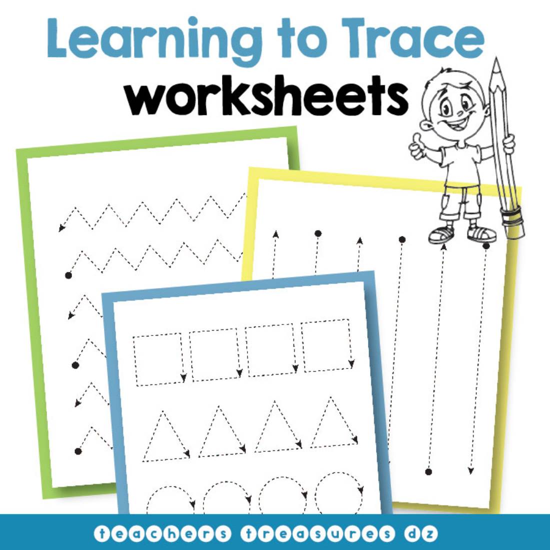 NO PREP Learning to Trace Worksheets preview image.