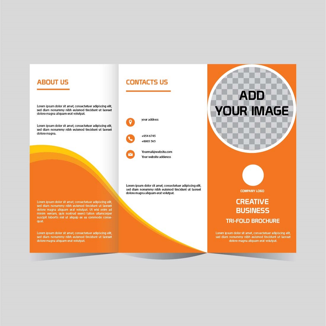 creative business trifold brochure design tenplate preview image.