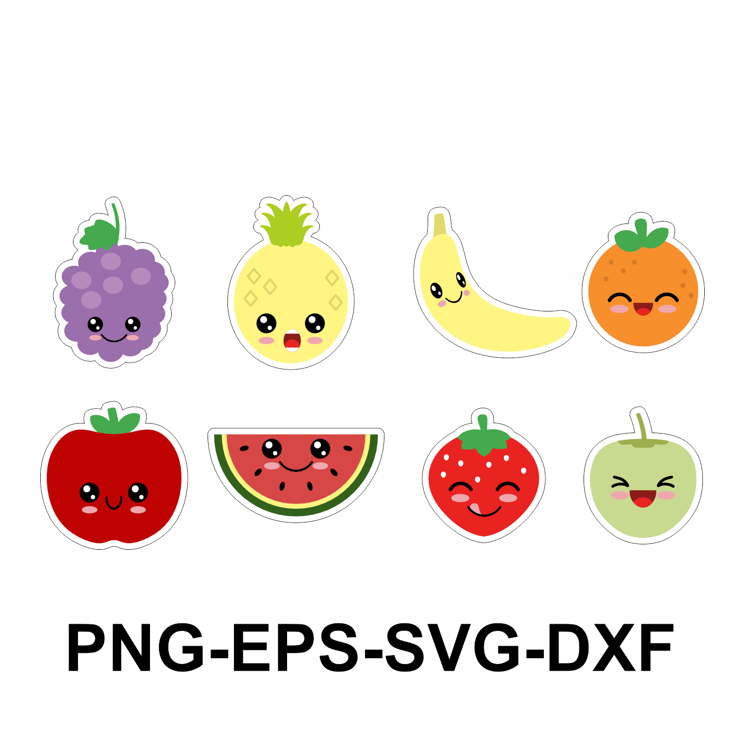 Cute Fruits Sticker preview image.