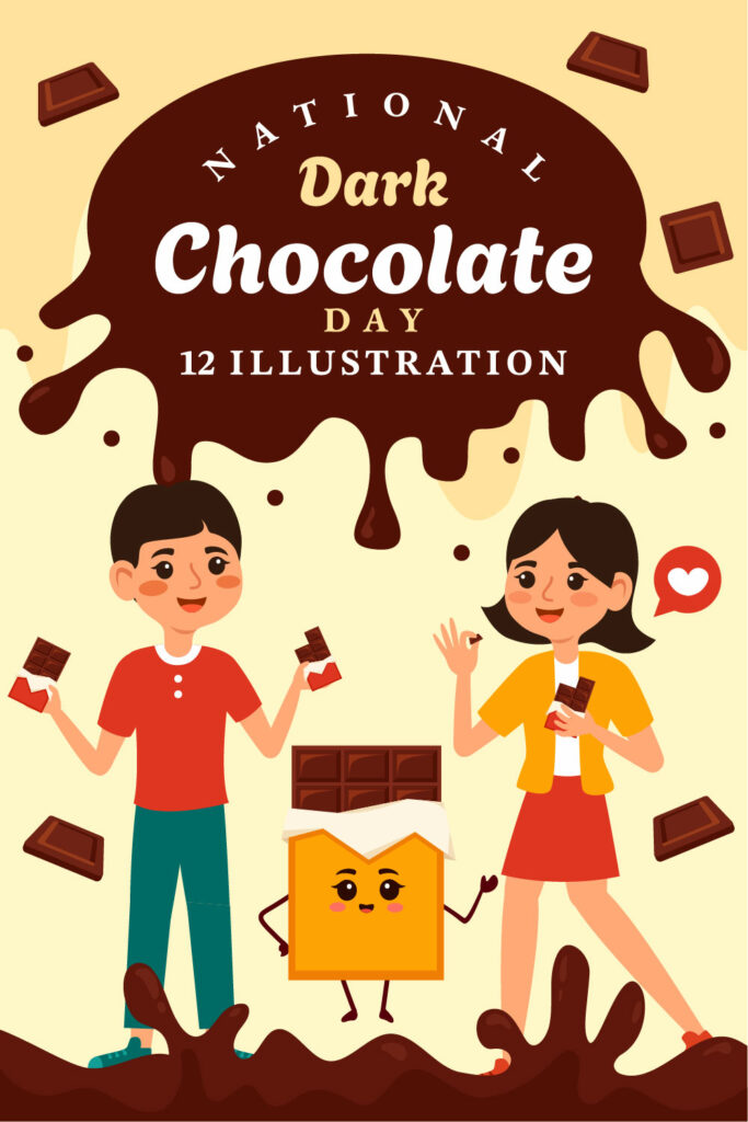 12 National Dark Chocolate Day Illustration - MasterBundles