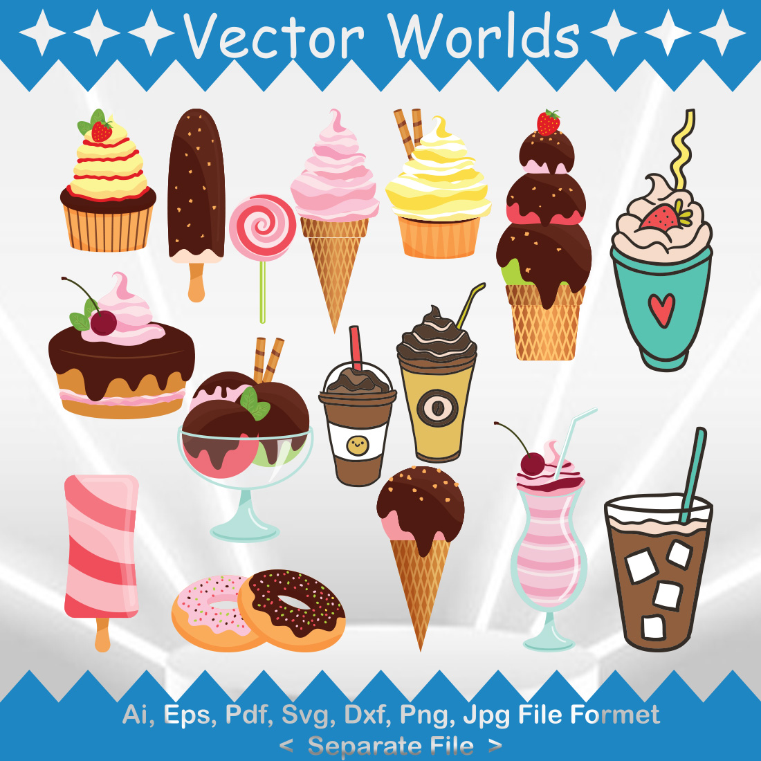 Milkshake SVG Vector Design preview image.