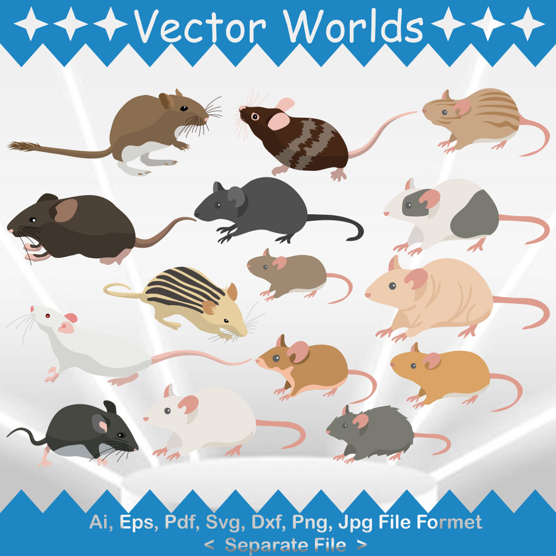 Rat SVG Vector Design preview image.