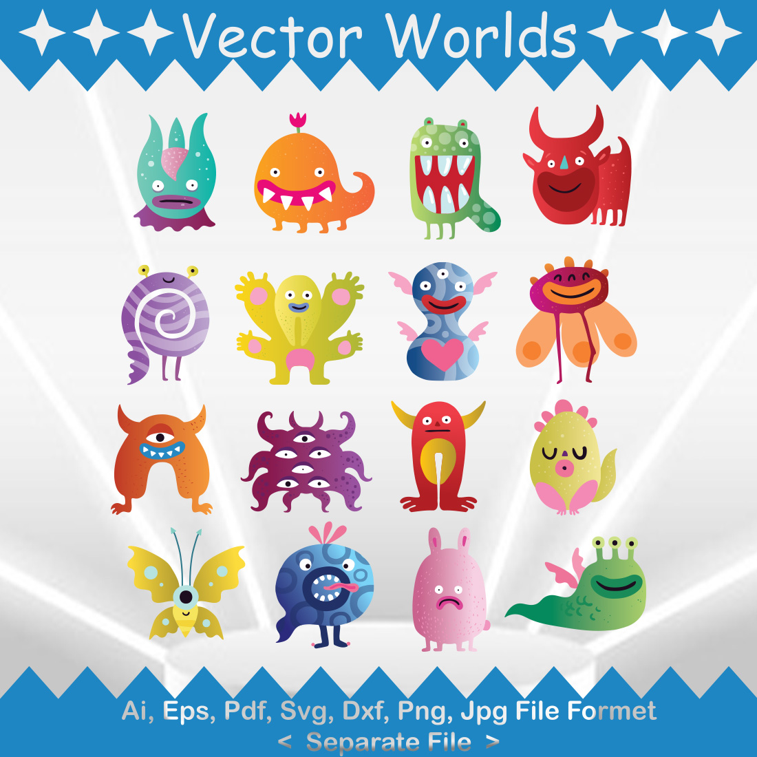 Monster SVG Vector Design cover image.