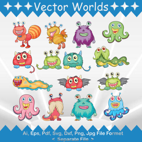 Sea monster SVG Vector Design cover image.