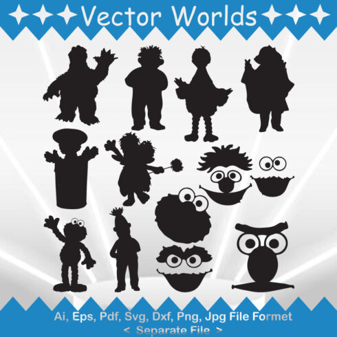 Sesame Street SVG Vector Design cover image.