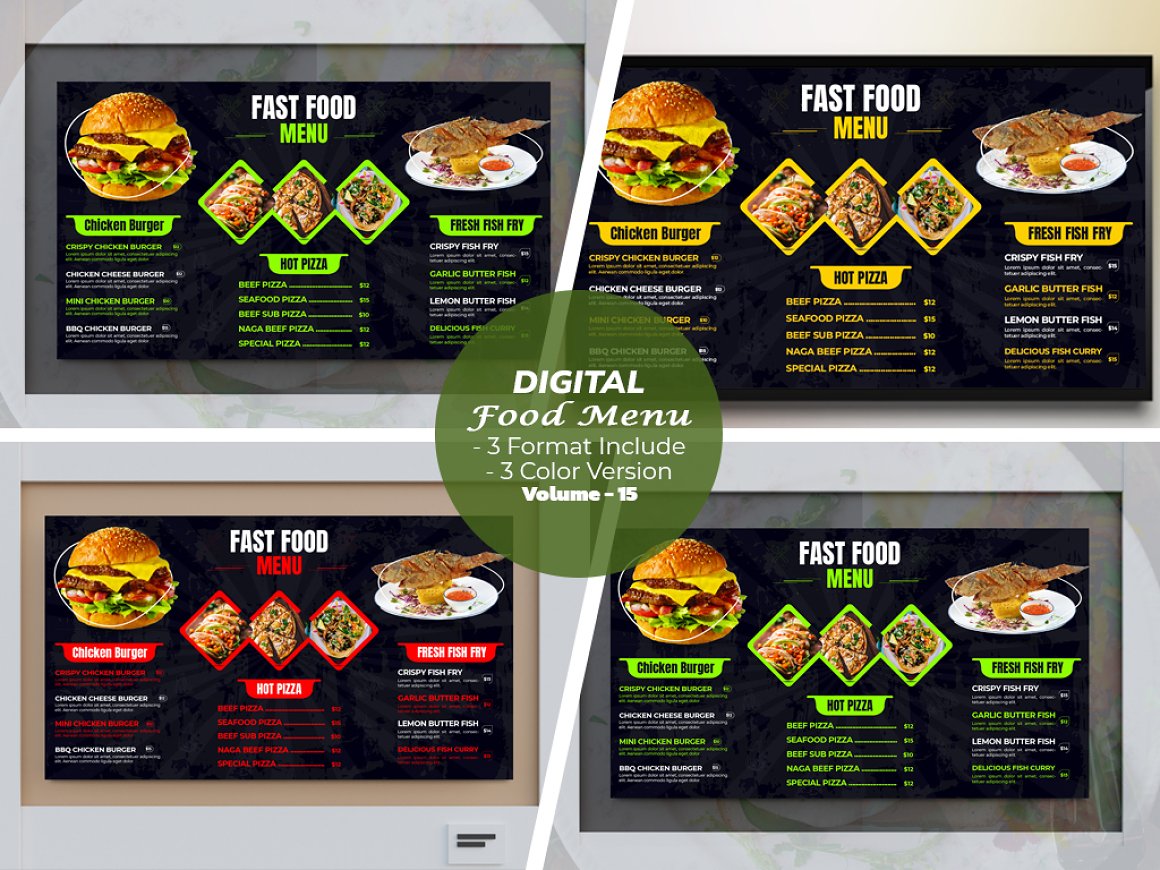 digital food menu 748