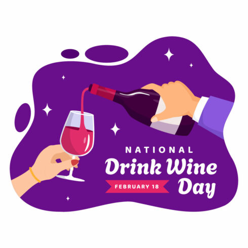 13 National Drink Wine Day Illustration cover image.